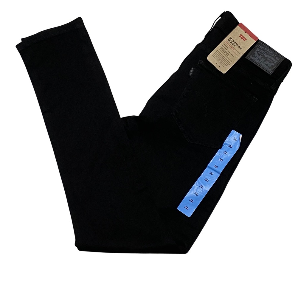 Levi's 311 Shaping Skinny Black Jeans Women Size 30 NEW With Tags - Picture 6 of 7